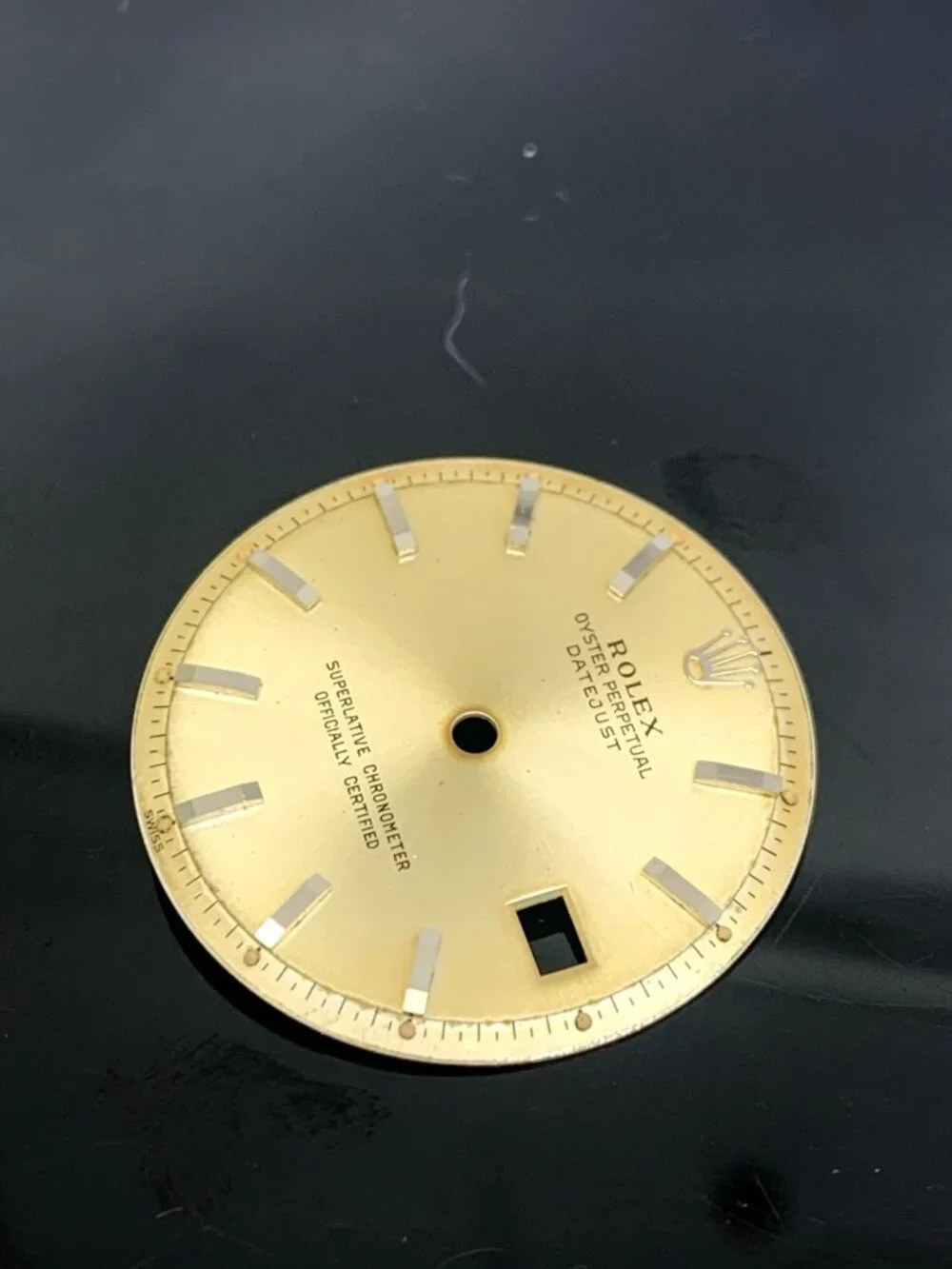 Rolex Datejust Replacement Champagne Dial Stick Hour Marks 1601 36mm Steel